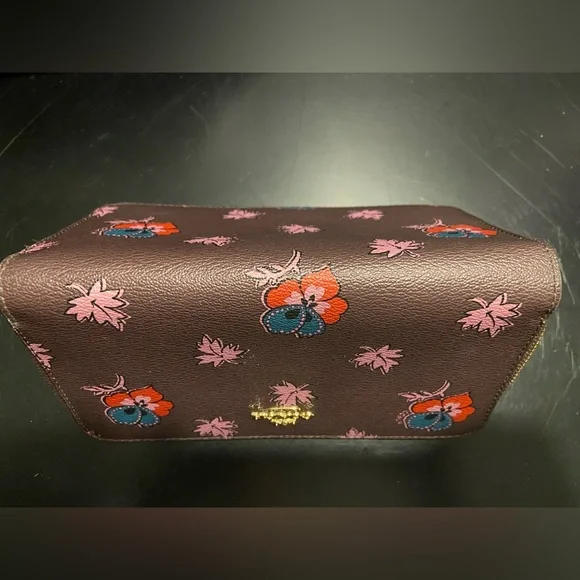 GUC COACH Mini Christie Carryall & Matching Wallet Set Wildflower Print Oxblood - Picture 15 of 15